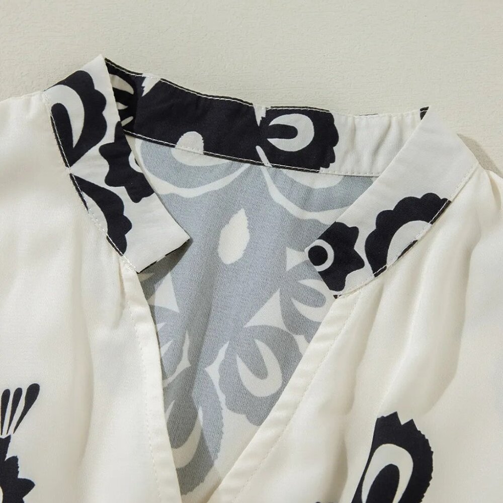 Printed Half Sleeve Knee Length Dress - Picture 10 of 10